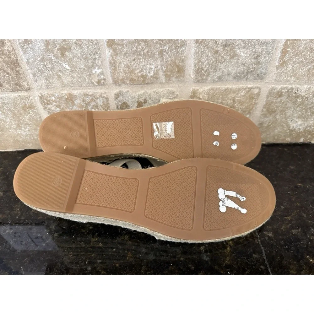 Tory Burch Neutral Catalina‎ Low Wedge Espadrille Shoes Women's 10.5 NWOT